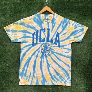 UCLA x Grateful Dead Bill Walton white/blue/yellow Tie-Dye T-Shirt Size Medium